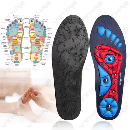 1 Pair Magnetic Insoles Massage Inserts Massage Shoes Inserts Footwear Insoles for Men Women Breathable Orthopedic Shoes Inserts