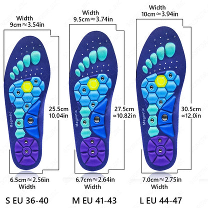1 Pair Magnetic Insoles Massage Inserts Massage Shoes Inserts Footwear Insoles for Men Women Breathable Orthopedic Shoes Inserts