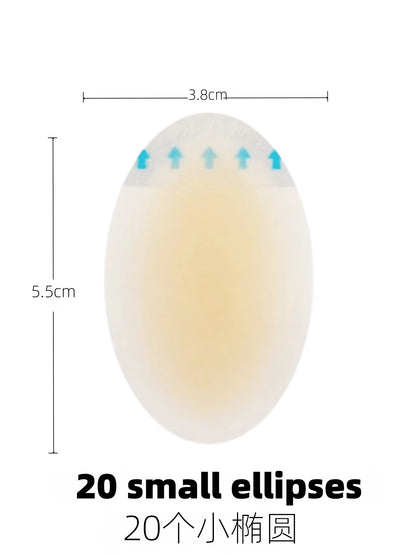 20Pcs Blister Plasters Invisible Hydrocolloid Gel Blister Bandages Blister Cushion Pad for Heel Foot Toe and Guard Skin