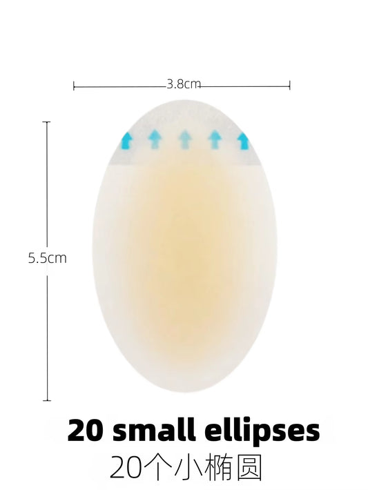 20Pcs Blister Plasters Invisible Hydrocolloid Gel Blister Bandages Blister Cushion Pad for Heel Foot Toe and Guard Skin